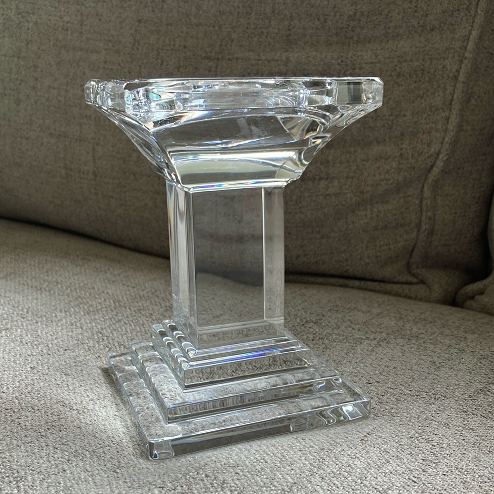 Waterford Crystal Pillar Candle Holder square base